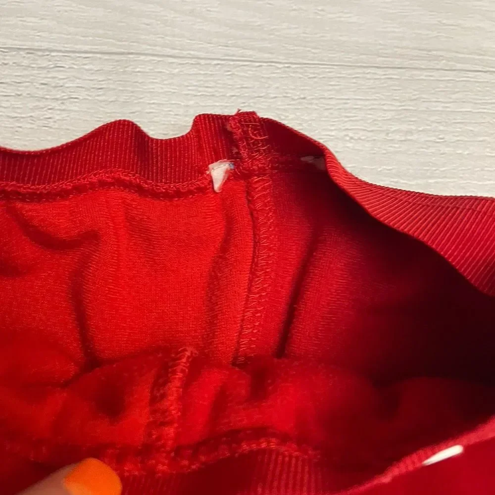 Mayoral girls‎ red and gold velour leggings size 2